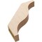 Ekena Millwork 3-inch W x 18-inch D x 18-inch H Funston Rough Cedar Woodgrain TimberThane Knee Brace, Primed BRCUR03X18X18FSTRCPR - alternate 6